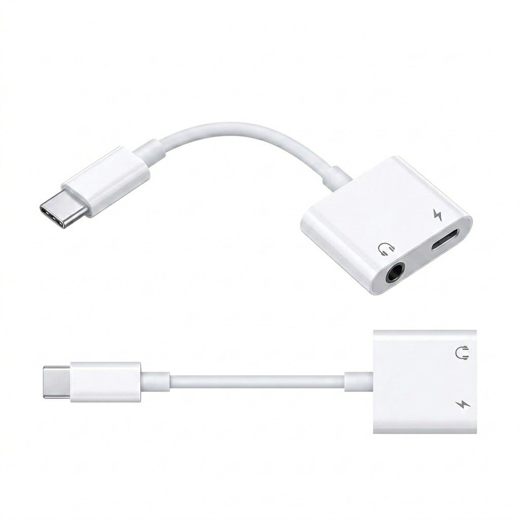 2-in-1 Dual Chip Audio & Charge Adapter, Headphone Jack Splitter for Phones and Tablets