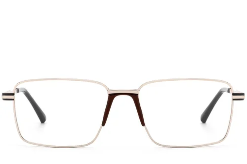 Lunettes rectangulaires en métal doré #BS2012-1012
