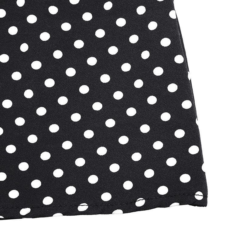 Vestido largo sin mangas de lunares con espalda descubierta