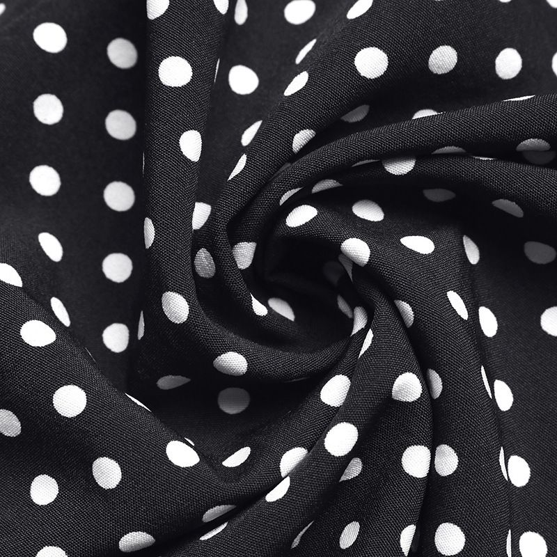 Vestido largo sin mangas de lunares con espalda descubierta