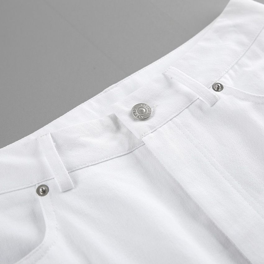 Vaqueros blancos de talle alto y pierna ancha - Denim de corte relajado