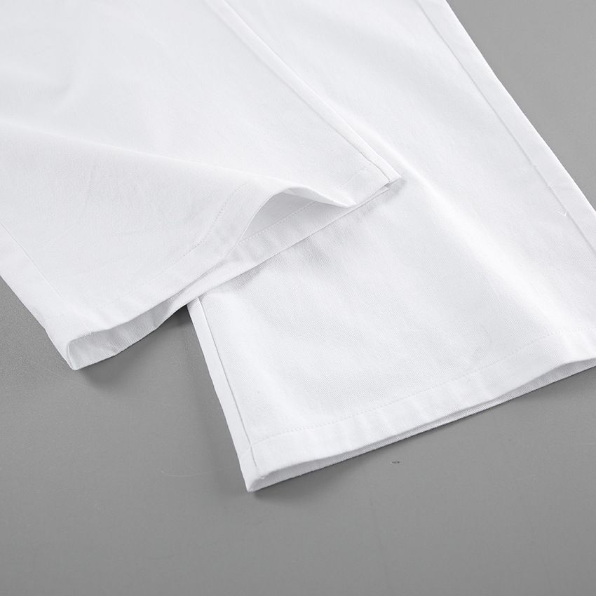 Vaqueros blancos de talle alto y pierna ancha - Denim de corte relajado