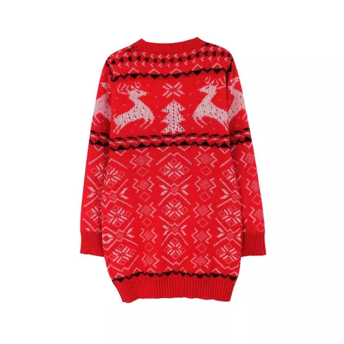 Knit Deer Sweater Dress Slim Fit Christmas Autumn Winter