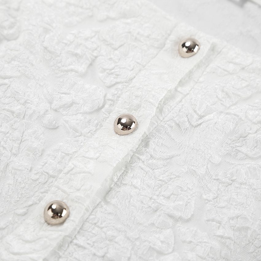 Blusa peplum de cuello cuadrado con estampado floral texturizado