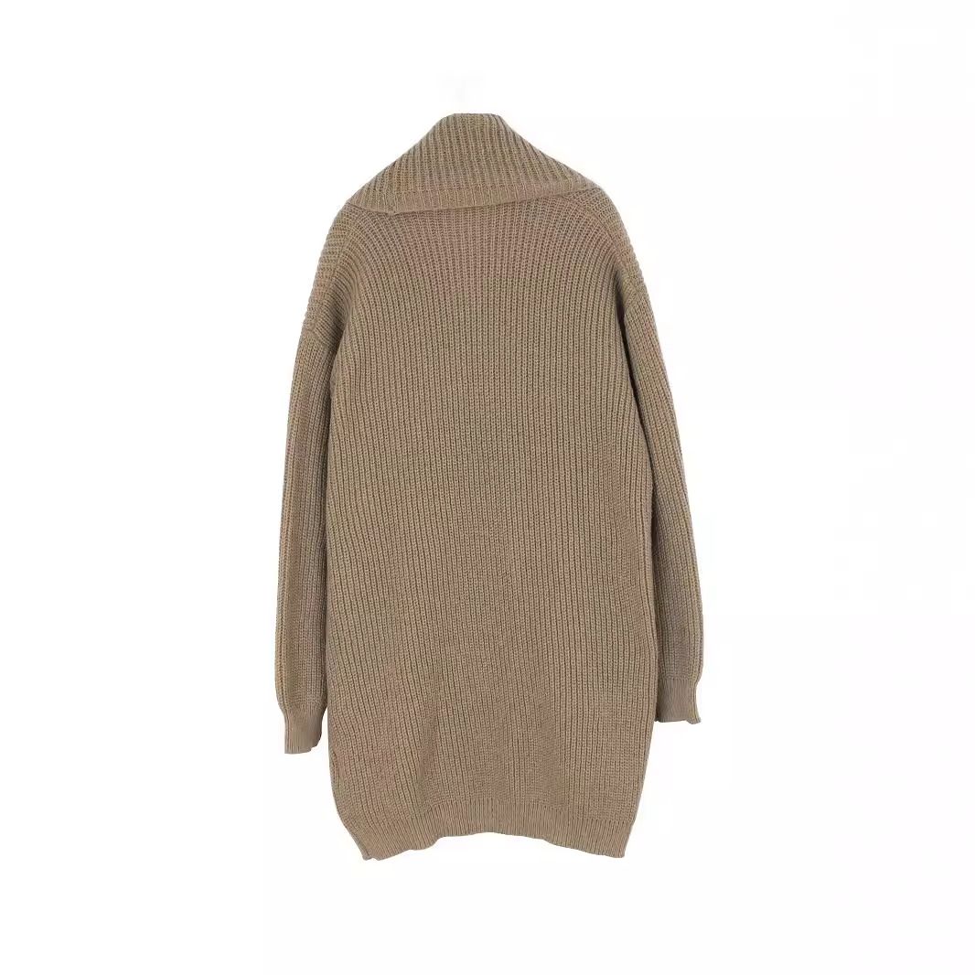 Open Front Knit Cardigan Duster - Long Sleeve Outerwear