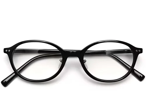Lunettes ovales noires TR90 #BS0423-0048