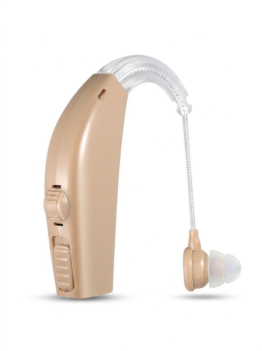 120dB GM-311 Beige Rechargeable Hearing Aid 45H Battery Noise Cancelling #26240002