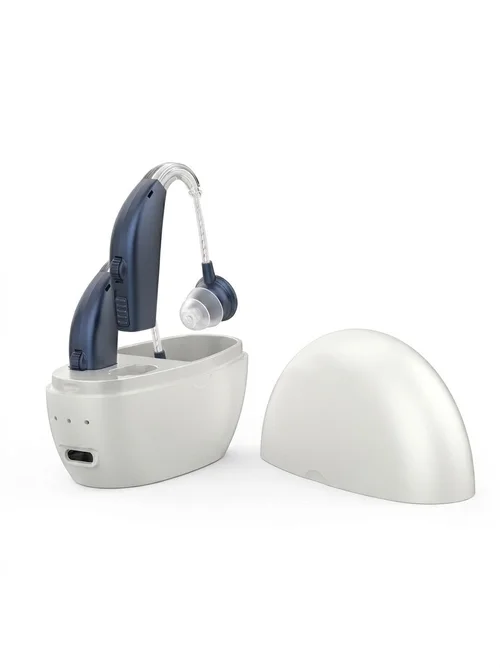 120dB GM-311 Pair Blue Rechargeable Hearing Aids 45H Battery Noise Cancelling #26240005