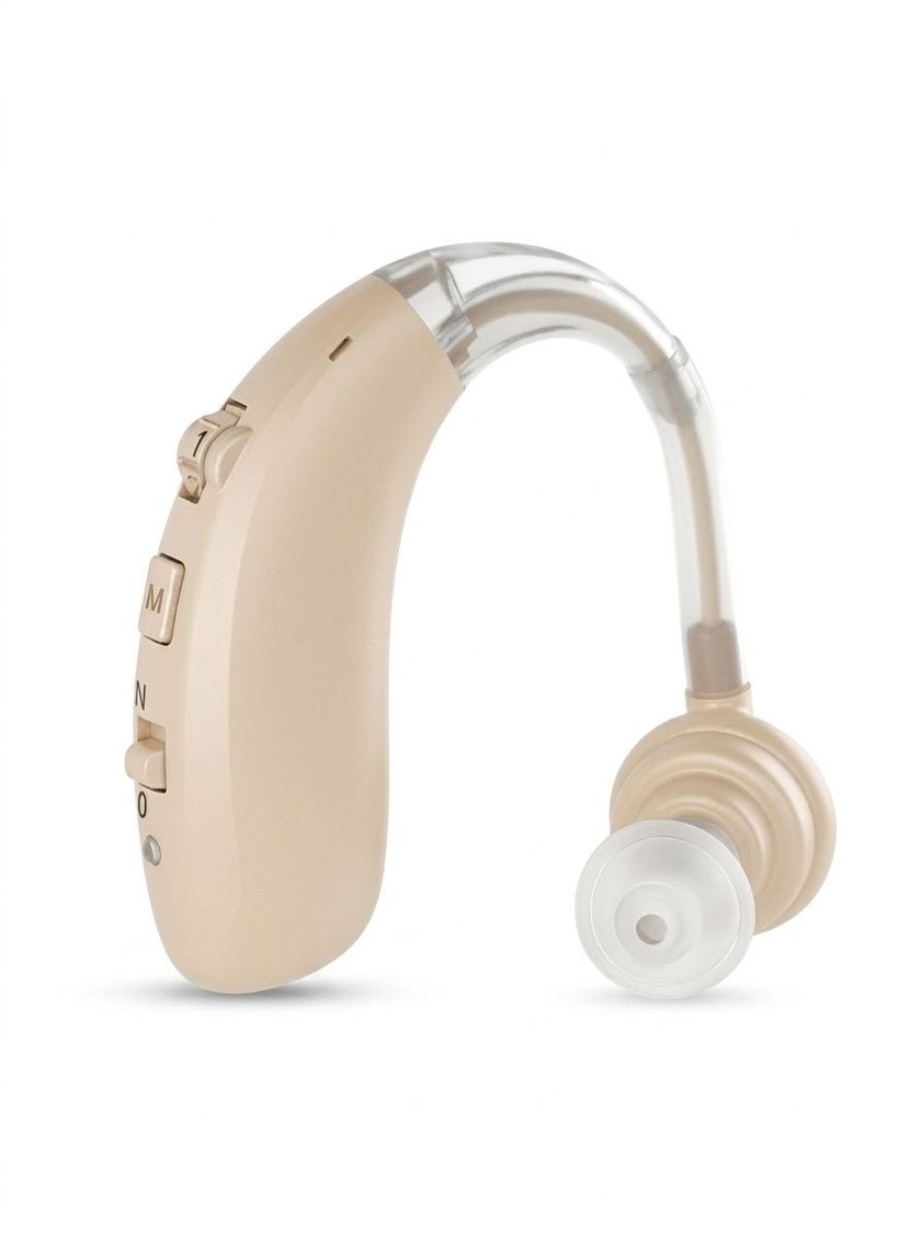 A-360B Beige Bluetooth Hearing Aid with 50H Battery & 3 Noise Modes - 6 Volume Levels #26240009