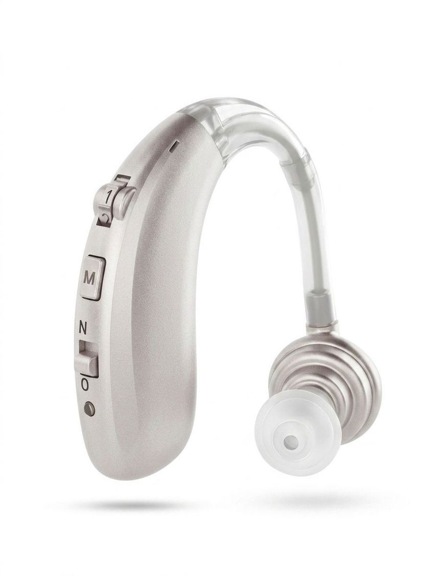 A-360B Silver Bluetooth Hearing Aid with 50H Battery & 3 Noise Modes - 6 Volume Levels #26240010