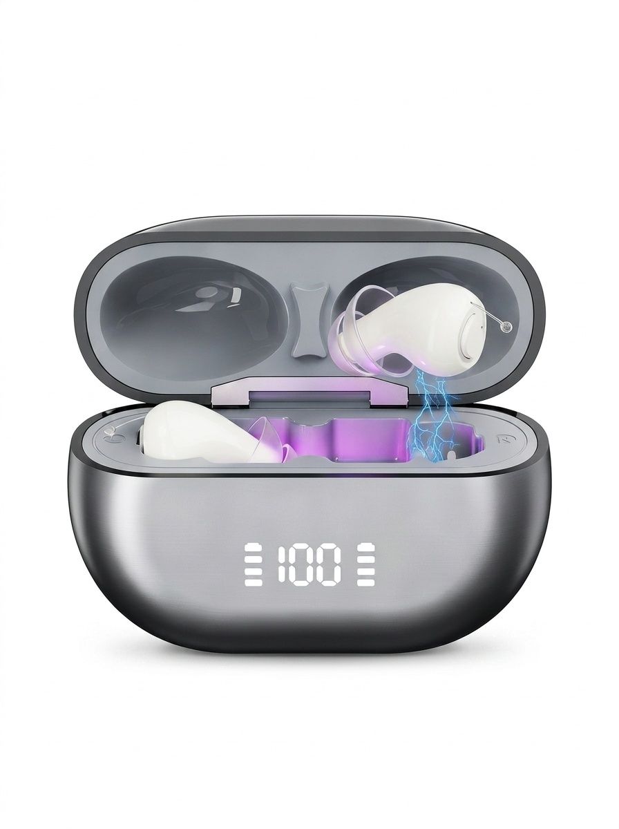 GM-955 UV Sterilizing Rechargeable Hearing Aid 16-Channel Digital Noise Reduction #26240021