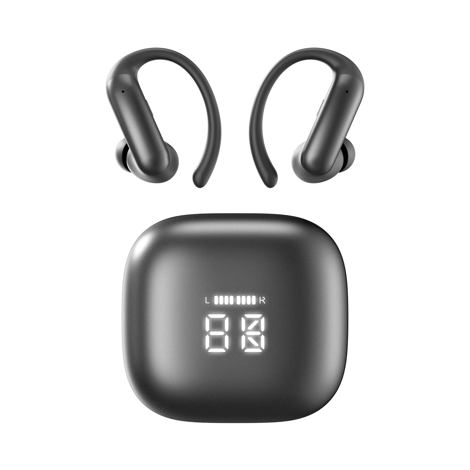 M145 Wireless Ear-Hanging Bluetooth Headphones with LED Case Model#M145