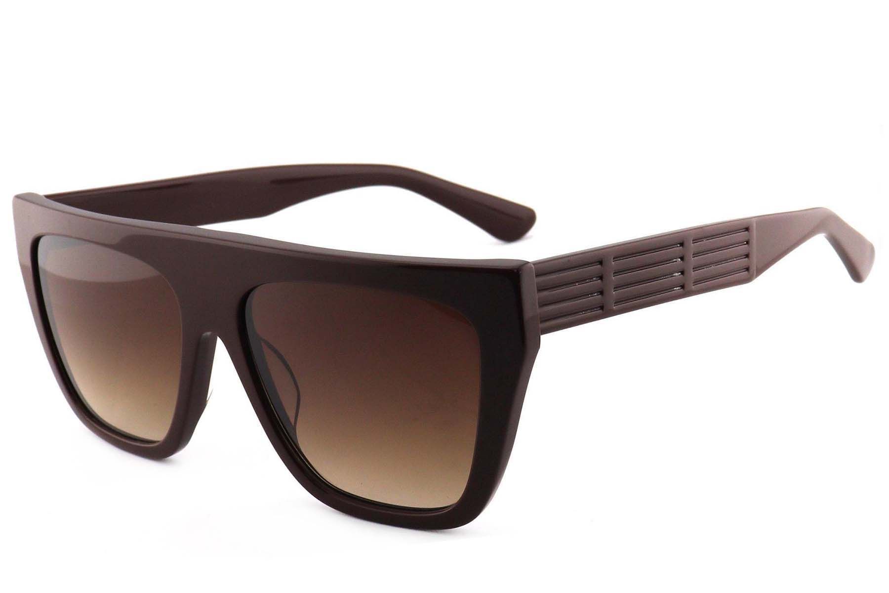 Aviator Brown Acetate Sunglasses #BS2012-1283