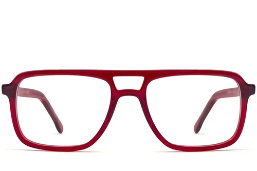 Aviator Red Acetate Glasses #BS0420-0103
