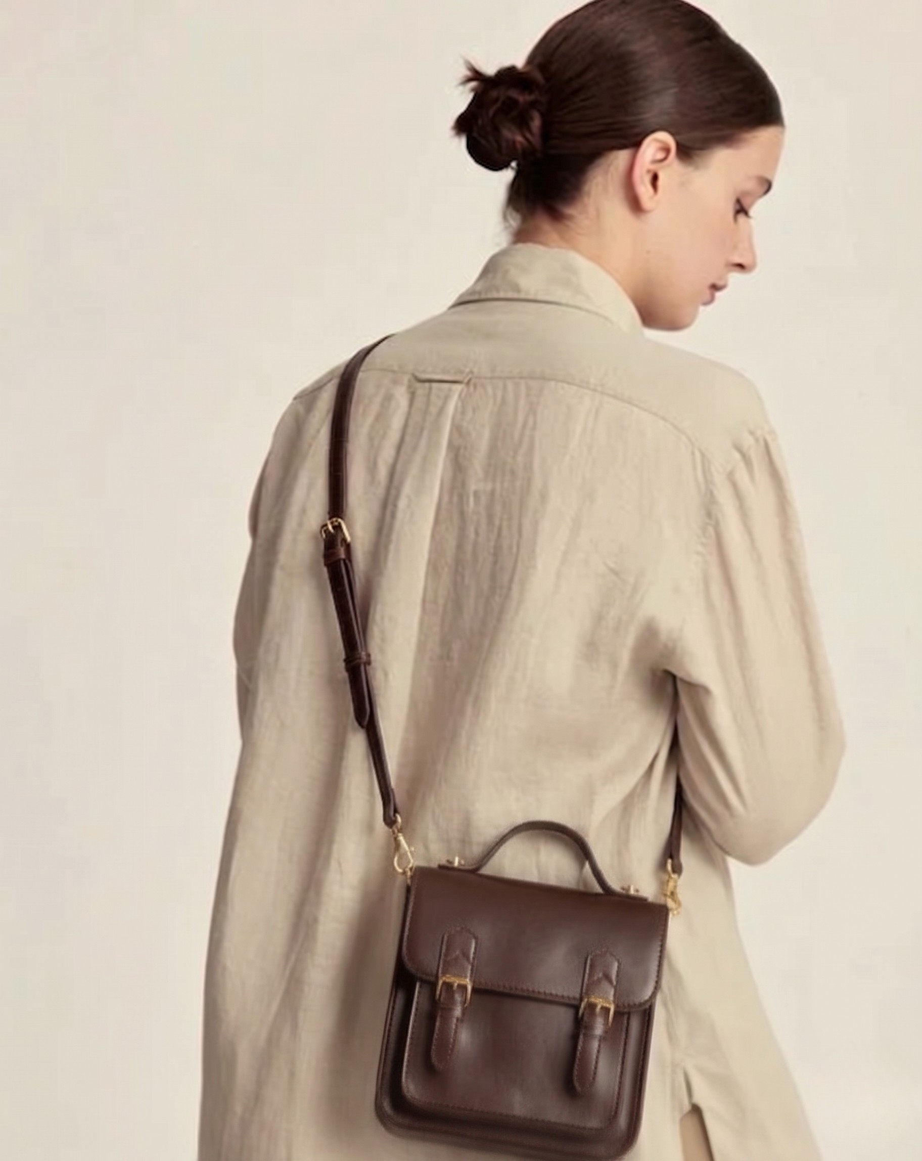 Vintage Mini Satchel Crossbody Bag - Classic Style