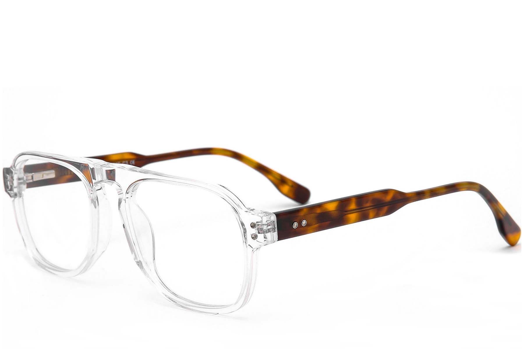 Aviator Transparent Acetate Glasses #BS0218-0368