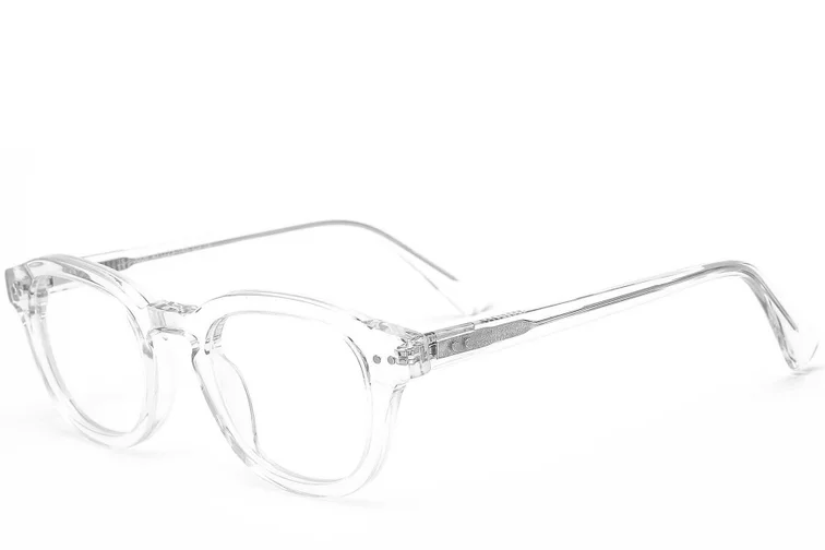 Gafas ovaladas de acetato transparente #BS0218-0383