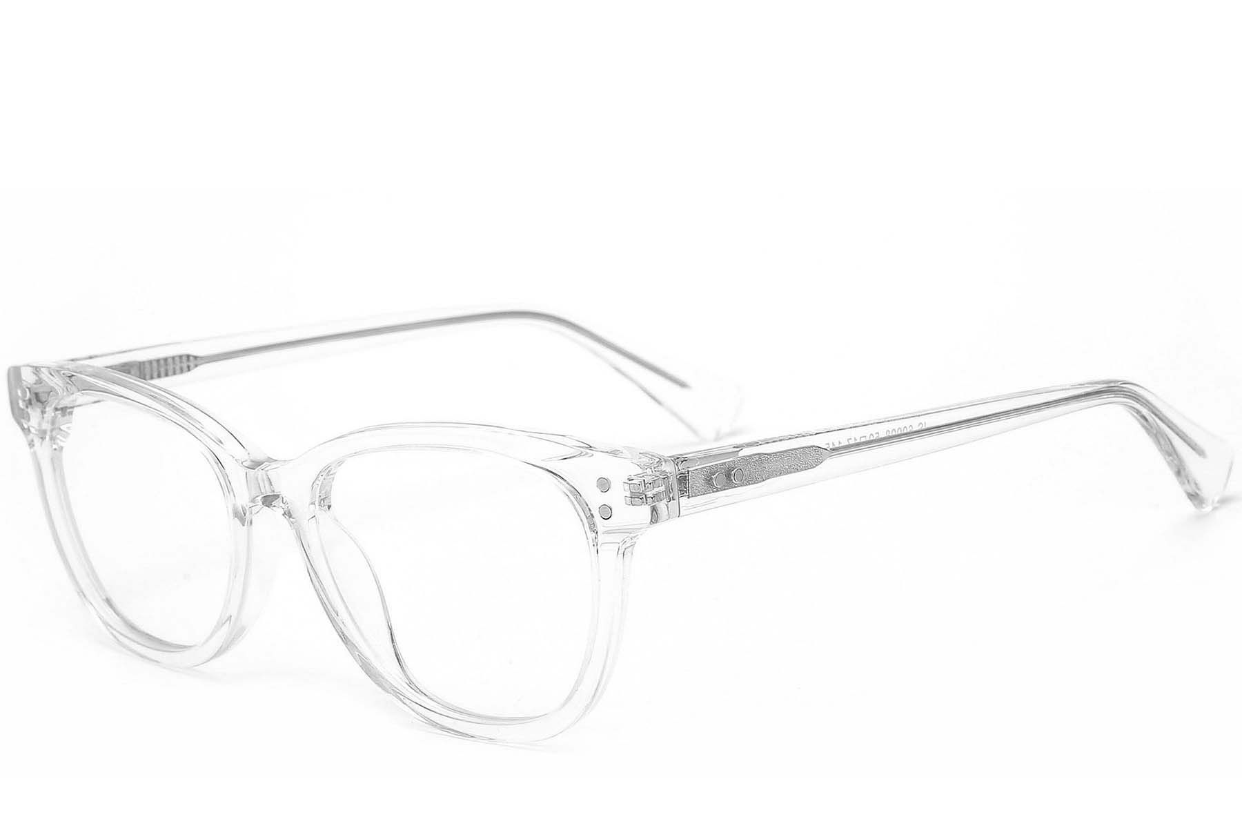 Oval Transparent Acetate Glasses #BS0218-0391