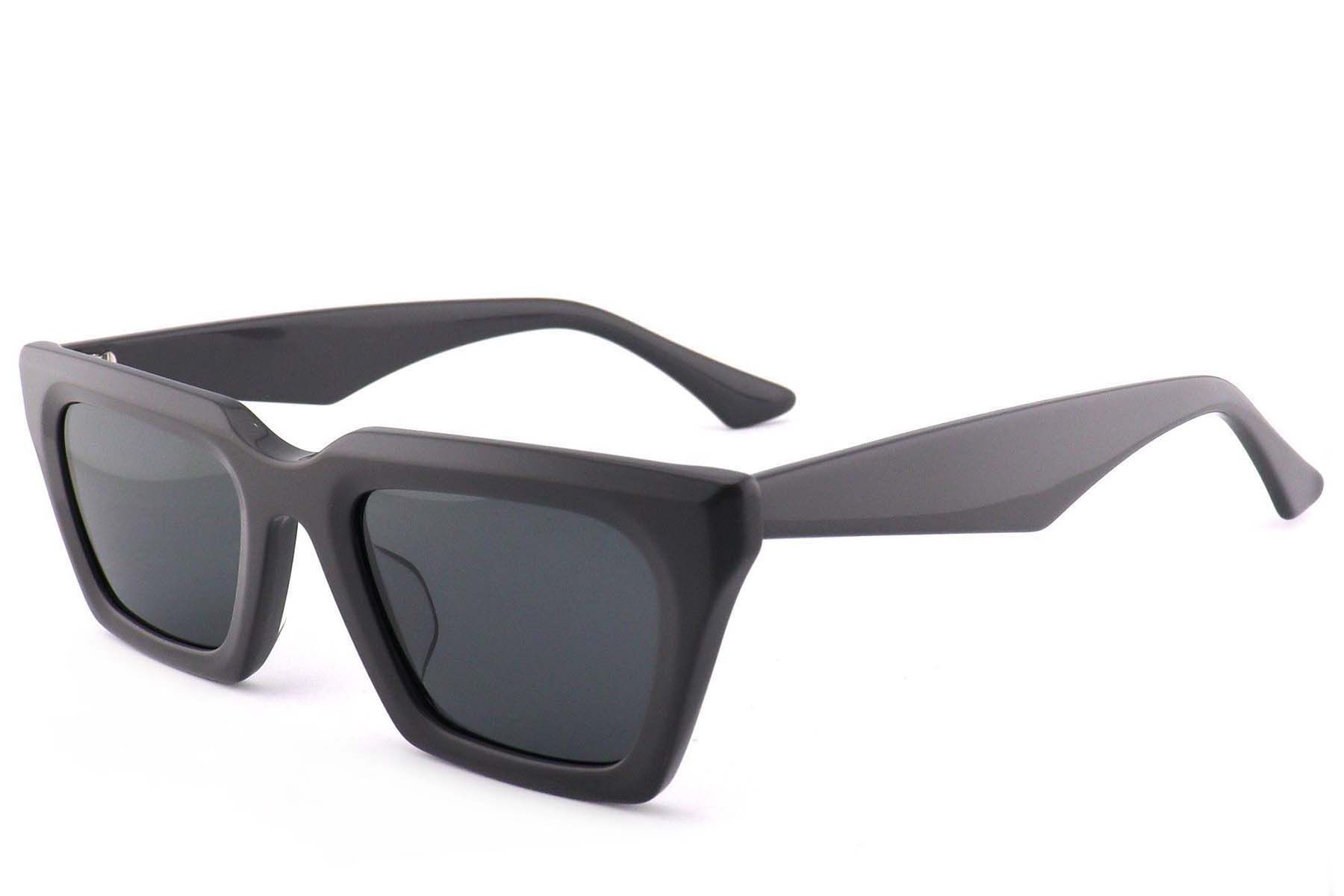Rectangular Grey Acetate Sunglasses #BS2012-1349