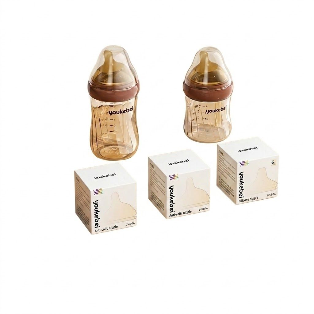 Youkebei Anti-Colic PPSU Baby Bottle Newborn Gift Set