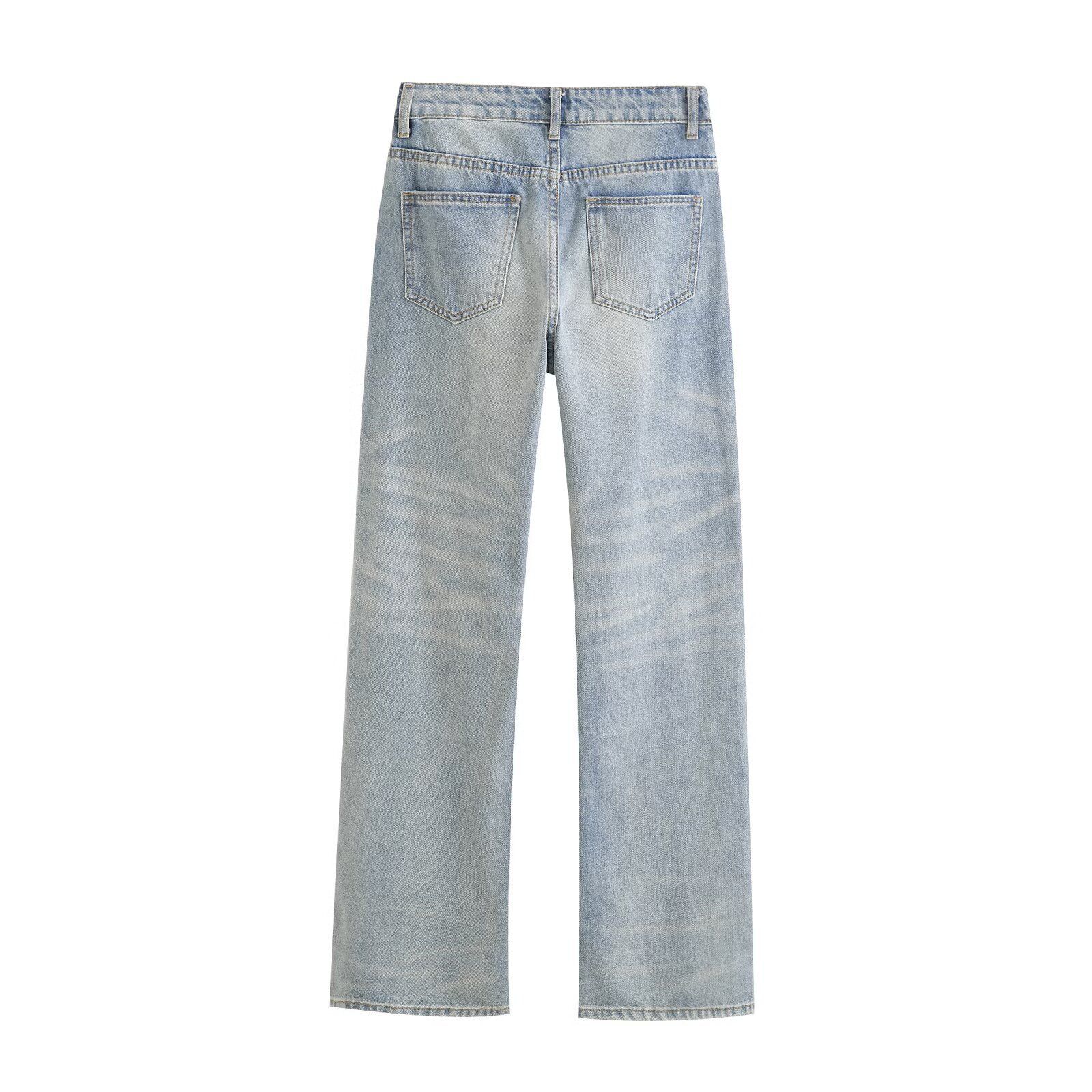Women's Straight Leg Jeans - Classic & Stylish KUN-00008