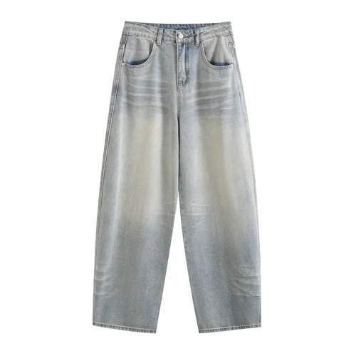 Jean en denim à effet superposé - Modèle classique et polyvalent pour femme KUN-00009