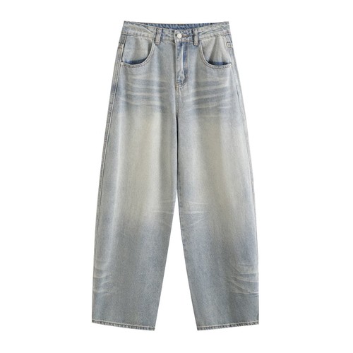 Denim Stacked Jeans - Women's Classic Versatile Fashion KUN-00009