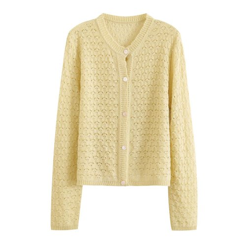 Knit Cardigan Korean Style Hollow Out KUN-00051