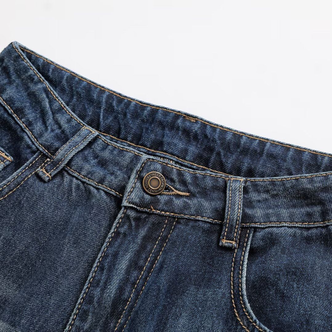 Women's Wide Leg Pants Patchwork Loose Fit KUN-00018