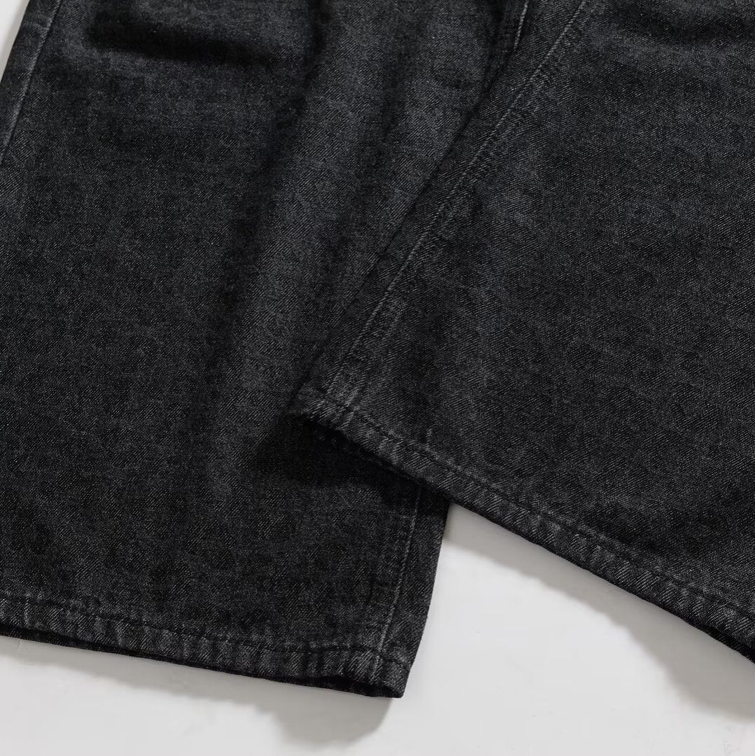 Jean en denim imprimé léopard classique, pantalon tendance pour femme KUN-00002