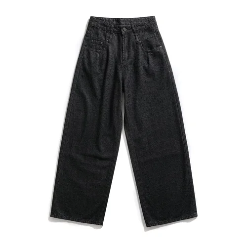 Jean en denim imprimé léopard classique, pantalon tendance pour femme KUN-00002