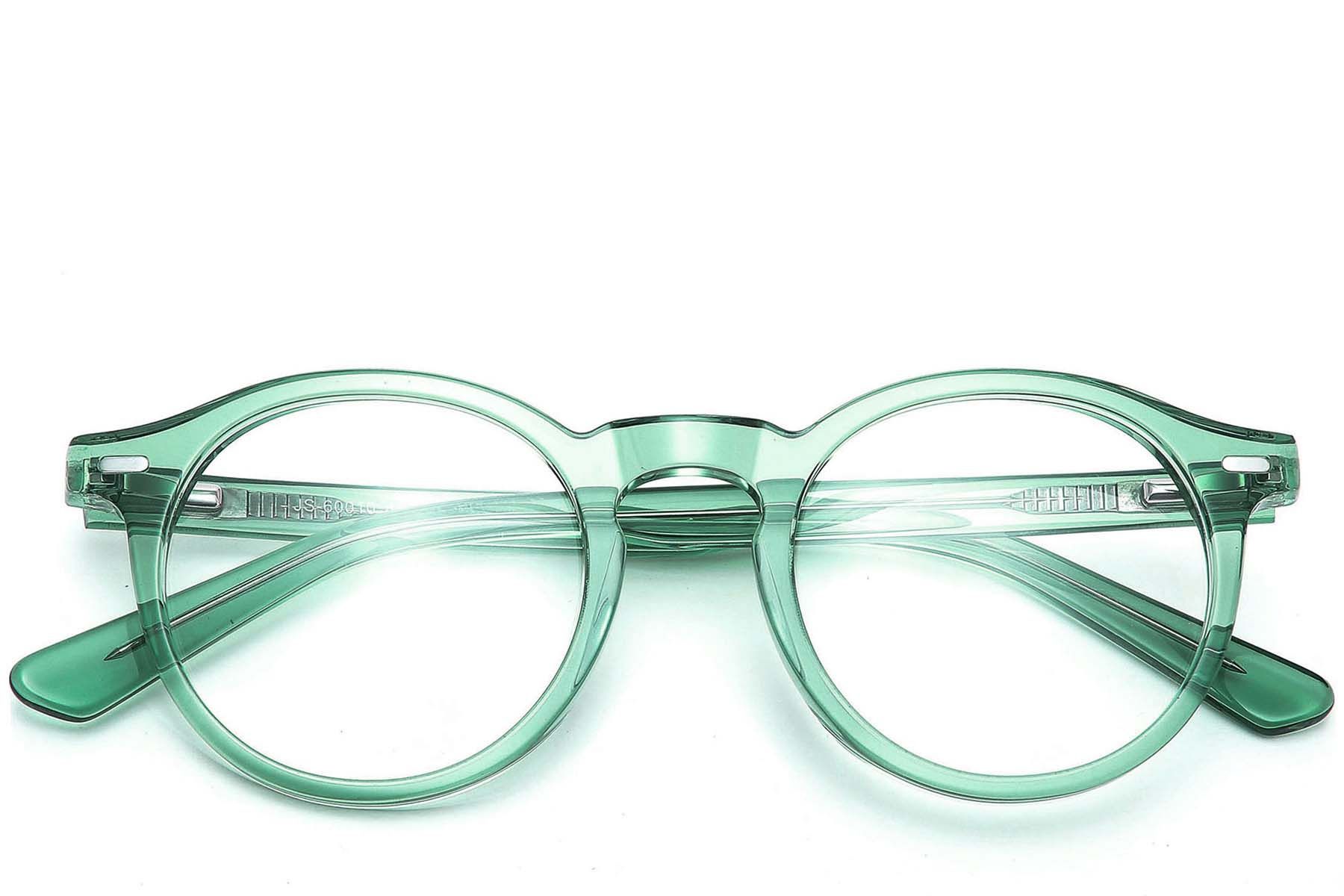 Round Green Acetate Glasses #BS0218-0401