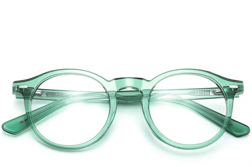 Verres ronds en acétate vert #BS0218-0401
