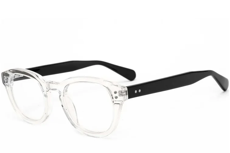 Gafas ovaladas de acetato transparente #BS0218-0408