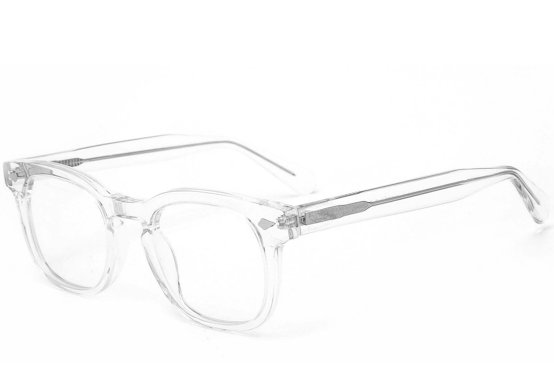 Rectangular Transparent Acetate Glasses #BS0218-0412