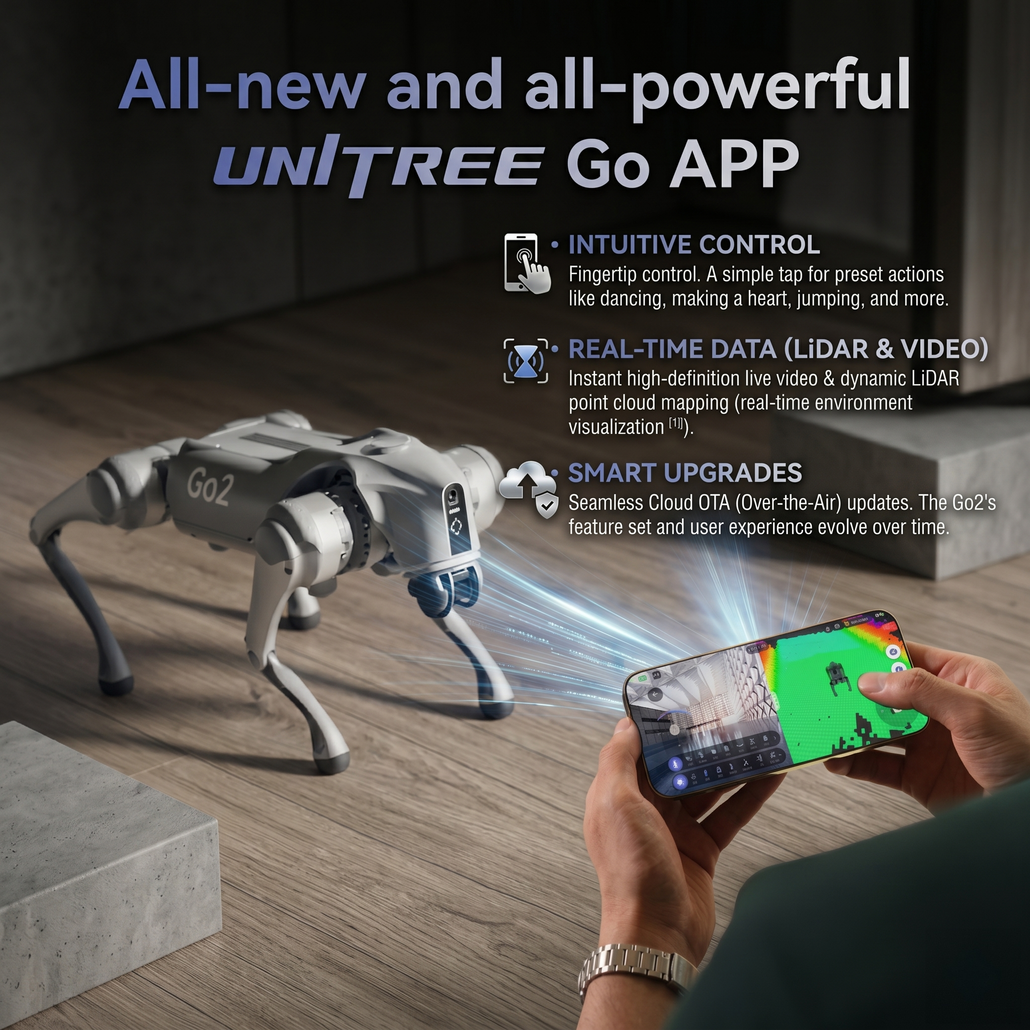 Unitree Go2 Air AI Robot Dog 15kg 12 Motors #41200003