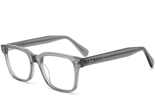 Lunettes rectangulaires en acétate gris #BS0218-0421