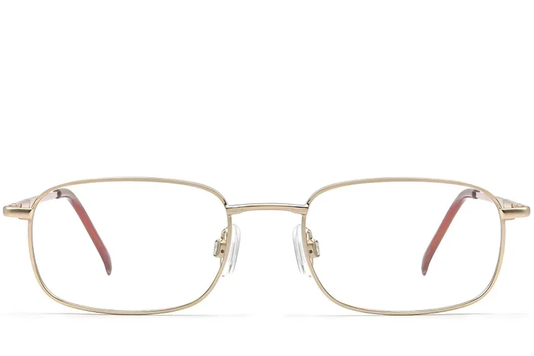 Rectangular Golden Metal Glasses #BS2012-0421