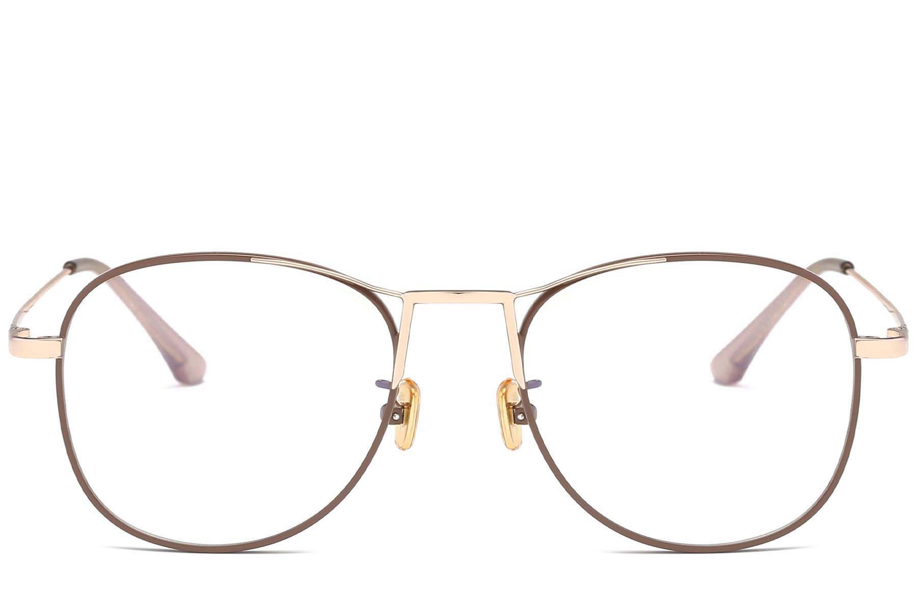 Aviator Brown Metal Glasses #BS0406-0430