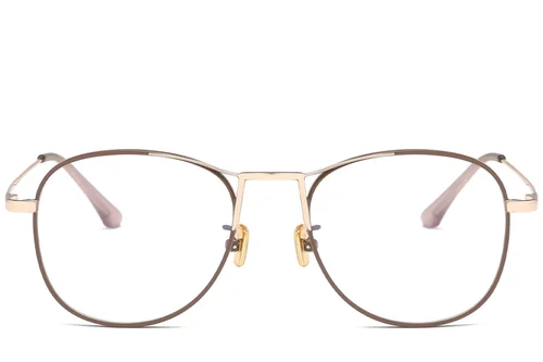 Lunettes aviateur en métal marron #BS0406-0430