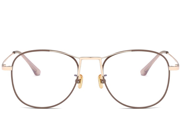 Aviator Brown Metal Glasses #BS0406-0430