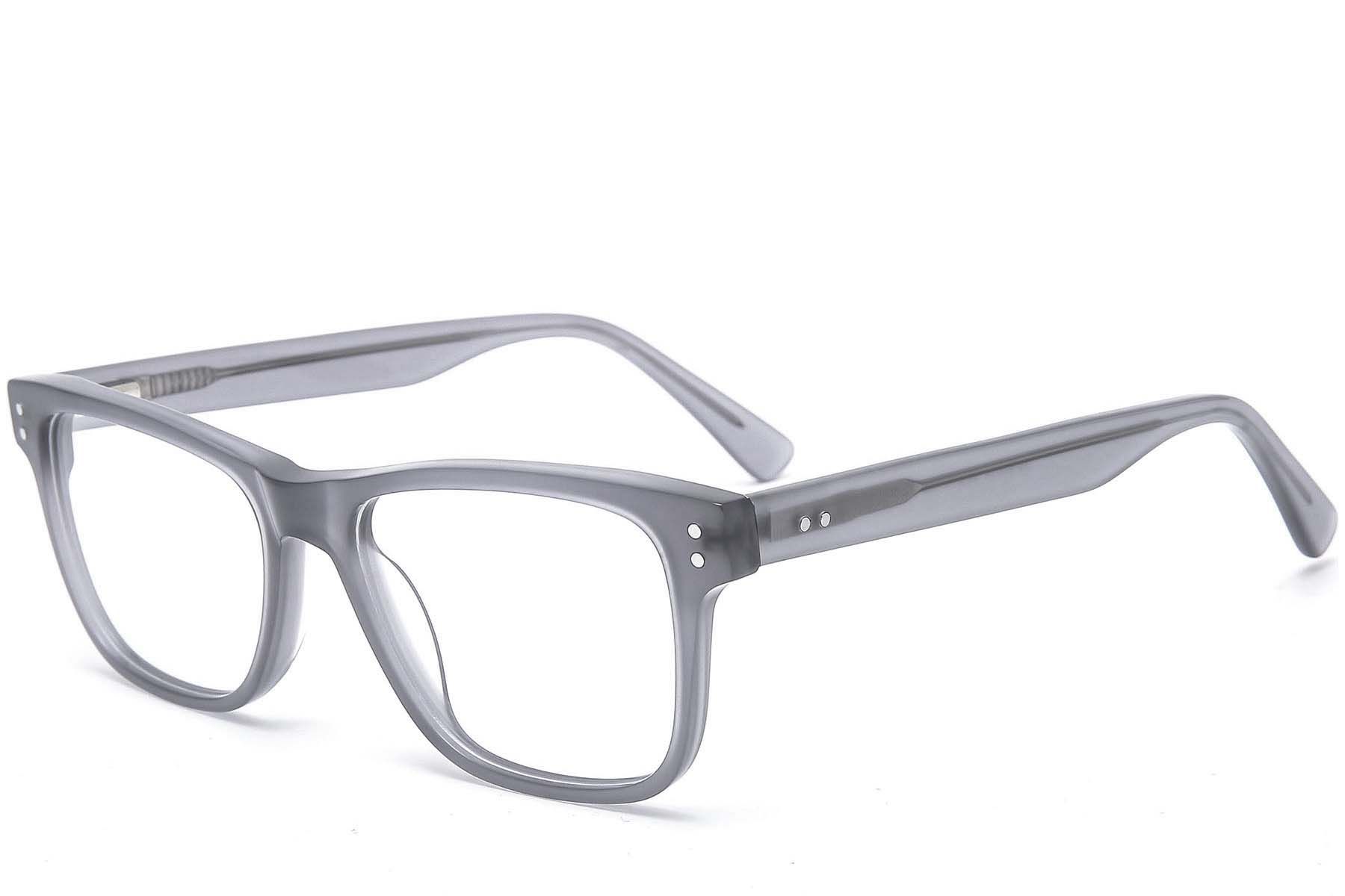 Rectangular Grey Acetate Glasses #BS0218-0431