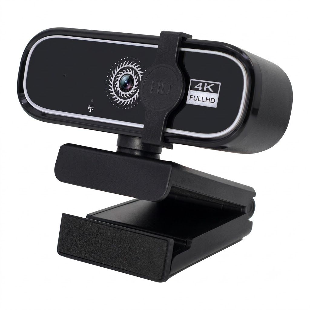 4K Full HD USB Webcam with Built-in Mic, Ultra Clear Streaming Computer Camera for Video Calls, Conferencing, PC