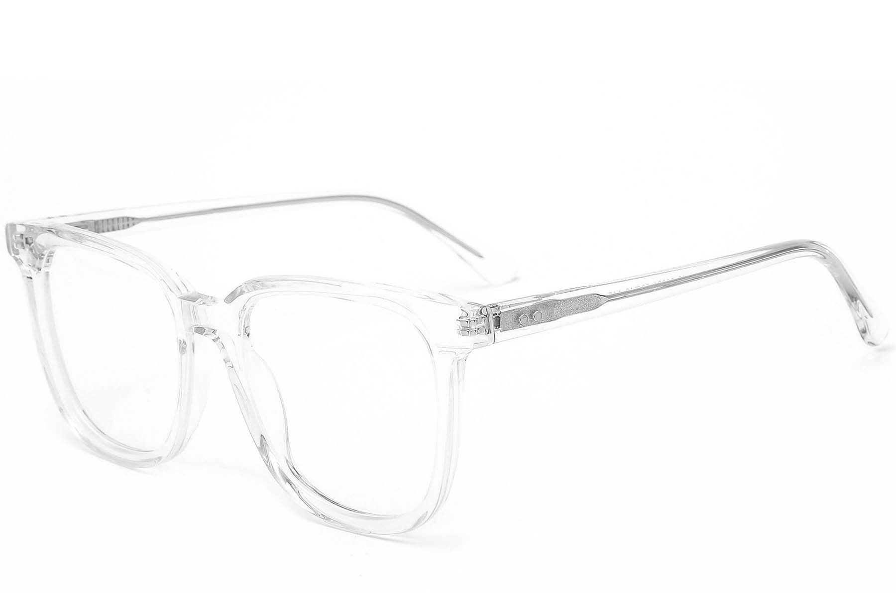 Verres rectangulaires en acétate transparent #BS0218-0442