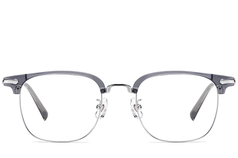 Semi-rimless Grey TR90 Glasses #BS1913-0199