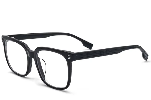 Lunettes rectangulaires en acétate noir #BS2012-1425