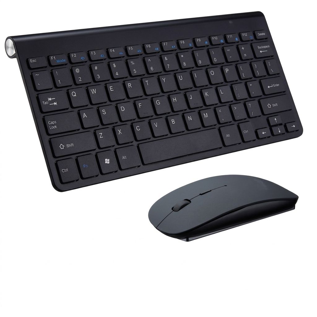 Ensemble clavier et souris sans fil Bluetooth ultra-fin compatible avec plusieurs appareils