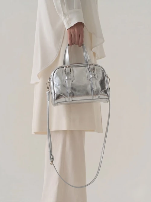 Vintage Buckle Mini Satchel Crossbody Bag