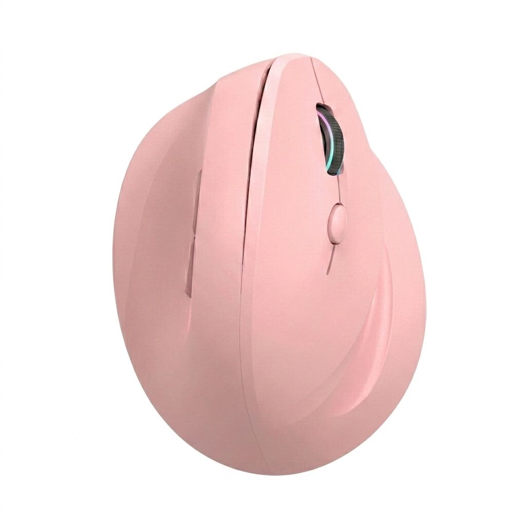 Ergonomic Vertical Wireless Mouse, Tri-Mode 2.4G/BT 5.3/Wired, 8000 DPI, RGB Lighting, Rechargeable - Dual Mode Series