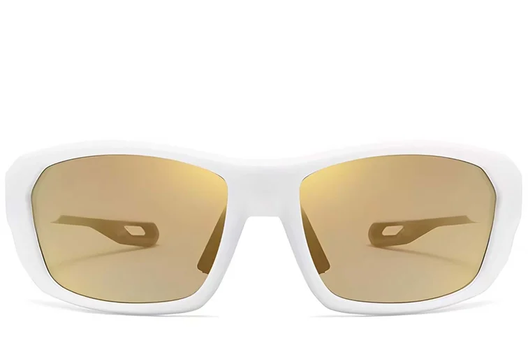 Rectangular White TR90 Polarized Sunglasses #BS0205-0070